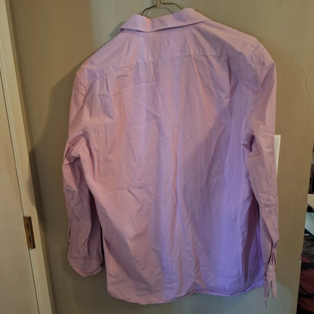 Men's J. Crew Pink Checkered Button Up Shirt Sz XL